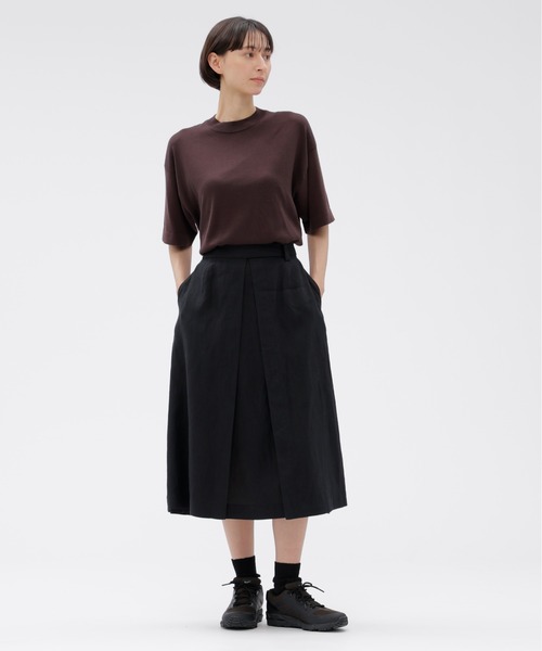 MARGARET HOWELL（マーガレットハウエル）の「WASHABLE SILK COTTON（ニット/セーター・レディース・ボルドー/ライトベージュ・2）」の7枚目の写真