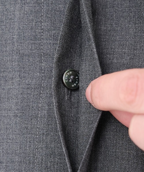 CINOH（チノ）の「【CINOH/チノ】別注SUMMER WOOL CIGAR POCKET HALF SLEEVE SHIRT（シャツ/ブラウス・メンズ・ダークグレー/ブラック・44/46/48）」の9枚目の写真