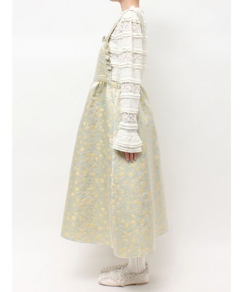 merry jenny(メリージェニー)の「apron jacquardワンピース(ワンピース・レディース・イエロー/アイボリー・FREE)」の8枚目の写真