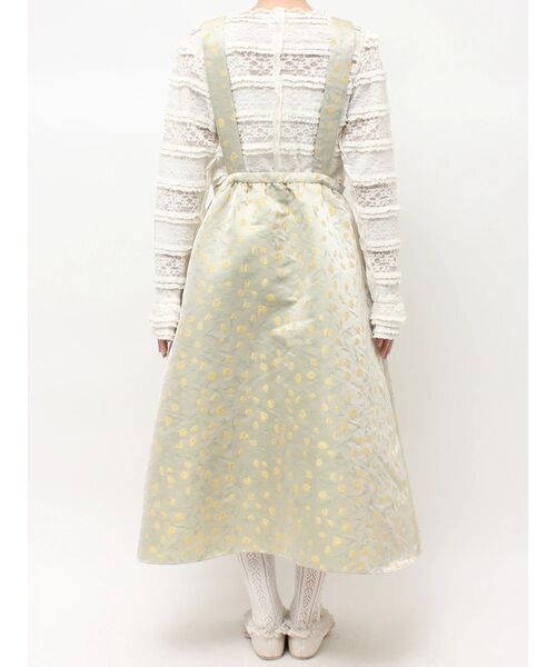 merry jenny(メリージェニー)の「apron jacquardワンピース(ワンピース・レディース・イエロー/アイボリー・FREE)」の9枚目の写真