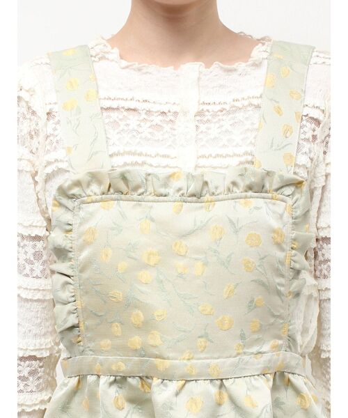 merry jenny(メリージェニー)の「apron jacquardワンピース(ワンピース・レディース・イエロー/アイボリー・FREE)」の10枚目の写真