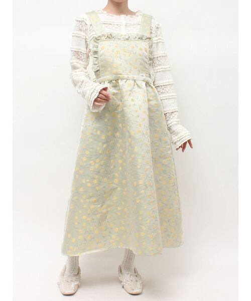merry jenny(メリージェニー)の「apron jacquardワンピース(ワンピース・レディース・イエロー/アイボリー・FREE)」の20枚目の写真