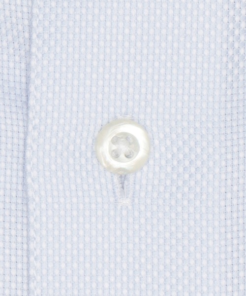 TOKYO SHIRTS(トウキョウシャツ)の「【超形態安定】【接触冷感】 形態安定ノンアイロン ボタンダウン 半袖ビジネスワイシャツ(ビジネスシャツ・メンズ・サックスブルー・首回り42cm/首回り43cm/首回り37cm/首回り39cm/首回り41cm)」の4枚目の写真