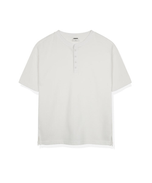 MUSINSA｜ムシンサのTシャツ/カットソー（ホワイト/白色系・ヘンリー