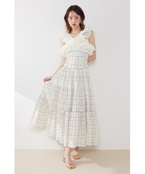 rienda（リエンダ）の「オフショルフリルカットトップス　夏服（Tシャツ/カットソー・レディース・ライトイエロー/ブラック/ホワイト・FREE）」の14枚目の写真