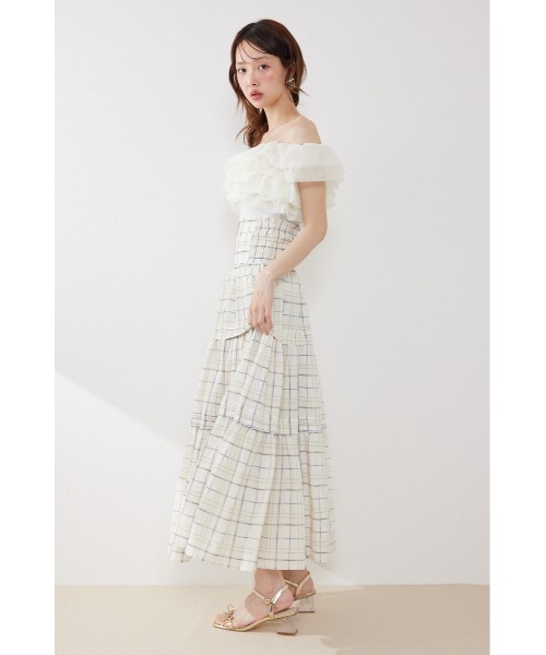 rienda（リエンダ）の「オフショルフリルカットトップス　夏服（Tシャツ/カットソー・レディース・ライトイエロー/ブラック/ホワイト・FREE）」の16枚目の写真