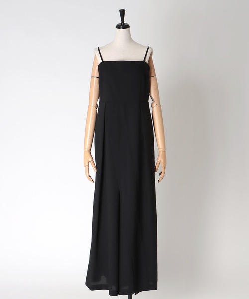 DRESSLAVE(ドレスレイブ)の「dobby asymmetric all in one(ドビーアシンメトリーオールインワン)(サロペット/オーバーオール・レディース・ベージュ/ブラック・38)」の2枚目の写真