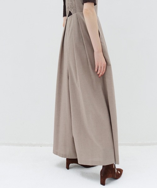 DRESSLAVE(ドレスレイブ)の「dobby asymmetric all in one(ドビーアシンメトリーオールインワン)(サロペット/オーバーオール・レディース・ベージュ/ブラック・38)」の10枚目の写真