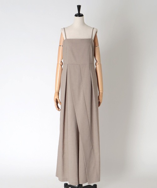DRESSLAVE(ドレスレイブ)の「dobby asymmetric all in one(ドビーアシンメトリーオールインワン)(サロペット/オーバーオール・レディース・ベージュ/ブラック・38)」の12枚目の写真