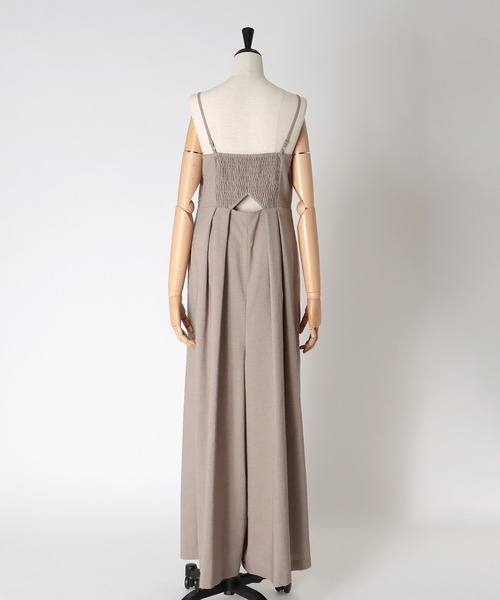 DRESSLAVE(ドレスレイブ)の「dobby asymmetric all in one(ドビーアシンメトリーオールインワン)(サロペット/オーバーオール・レディース・ベージュ/ブラック・38)」の14枚目の写真