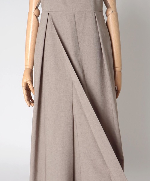 DRESSLAVE(ドレスレイブ)の「dobby asymmetric all in one(ドビーアシンメトリーオールインワン)(サロペット/オーバーオール・レディース・ベージュ/ブラック・38)」の17枚目の写真