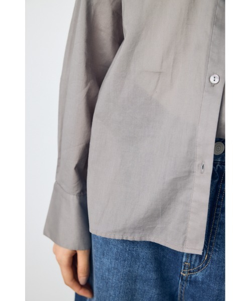 AZUL by moussy(アズールバイマウジー)の「【着丈バリエ】シアーコットンレギュラーシャツ(シャツ/ブラウス・レディース・アイボリー/グレー/ブラック系その他・SMALL/MEDIUM)」の12枚目の写真