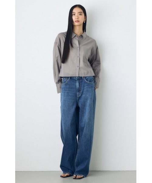AZUL by moussy(アズールバイマウジー)の「【着丈バリエ】シアーコットンレギュラーシャツ(シャツ/ブラウス・レディース・アイボリー/グレー/ブラック系その他・SMALL/MEDIUM)」の16枚目の写真