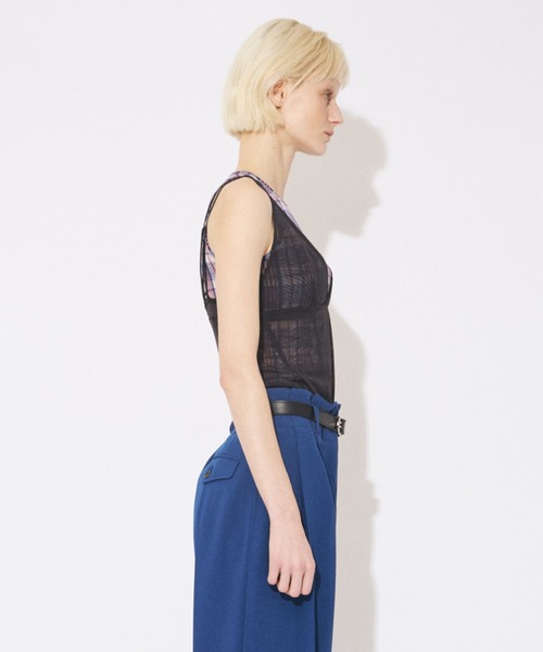 beautiful people(ビューティフルピープル)の「our wacoal cup in tank top(タンクトップ・レディース・ブラック×ベージュ/ブルー系その他・SMALL/MEDIUM)」の9枚目の写真