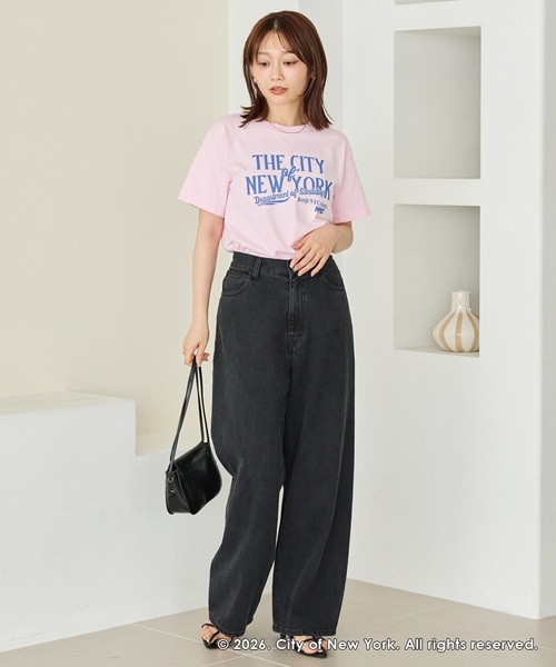 GOOD ROCK SPEED（グッドロックスピード）の「【GOOD ROCK SPEED】NYC｜NEW YORK CITY ロゴプリントTシャツ（Tシャツ/カットソー・レディース・ピンク/ブルー/ホワイト・F）」の11枚目の写真