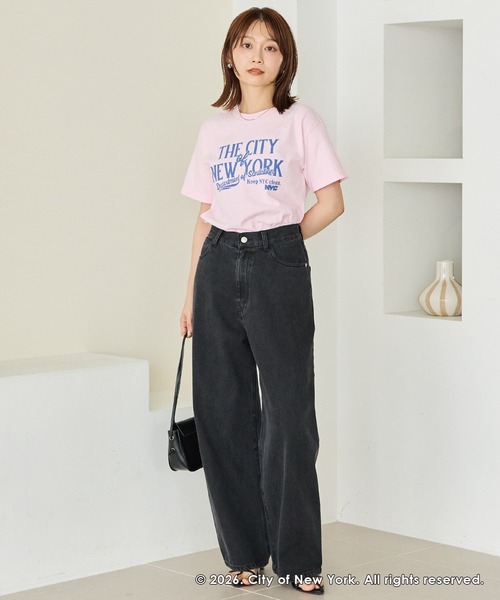 GOOD ROCK SPEED（グッドロックスピード）の「【GOOD ROCK SPEED】NYC｜NEW YORK CITY ロゴプリントTシャツ（Tシャツ/カットソー・レディース・ピンク/ブルー/ホワイト・F）」の10枚目の写真