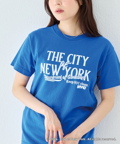 GOOD ROCK SPEED（グッドロックスピード）の「【GOOD ROCK SPEED】NYC｜NEW YORK CITY ロゴプリントTシャツ（Tシャツ/カットソー・レディース・ピンク/ブルー/ホワイト・F）」の16枚目の写真