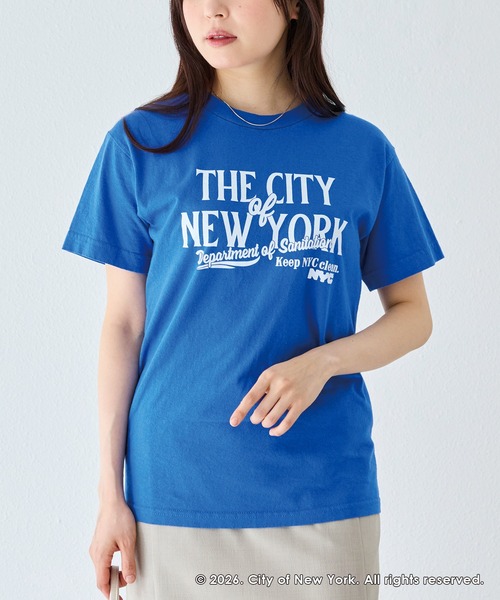 GOOD ROCK SPEED（グッドロックスピード）の「【GOOD ROCK SPEED】NYC｜NEW YORK CITY ロゴプリントTシャツ（Tシャツ/カットソー・レディース・ピンク/ブルー/ホワイト・F）」の17枚目の写真