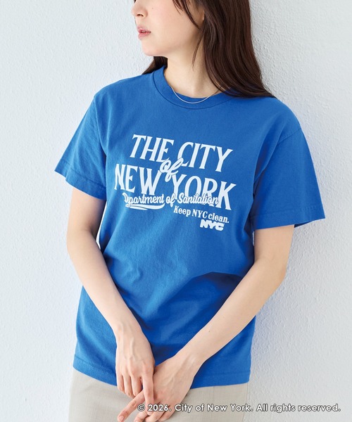 GOOD ROCK SPEED（グッドロックスピード）の「【GOOD ROCK SPEED】NYC｜NEW YORK CITY ロゴプリントTシャツ（Tシャツ/カットソー・レディース・ピンク/ブルー/ホワイト・F）」の18枚目の写真