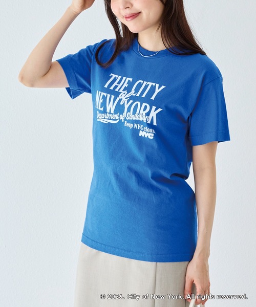 GOOD ROCK SPEED（グッドロックスピード）の「【GOOD ROCK SPEED】NYC｜NEW YORK CITY ロゴプリントTシャツ（Tシャツ/カットソー・レディース・ピンク/ブルー/ホワイト・F）」の19枚目の写真