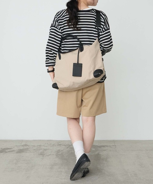 BONLECILL Marche(ボンルシールマルシェ)の「【BONLECILL Marche】2wayクラシックボストンバッグ/キャリーオンボストン(ボストンバッグ・レディース・アイボリー/ブラック/ブラウン・FREE)」の8枚目の写真