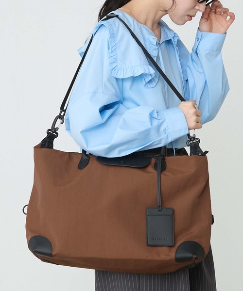 BONLECILL Marche(ボンルシールマルシェ)の「【BONLECILL Marche】2wayクラシックボストンバッグ/キャリーオンボストン(ボストンバッグ・レディース・アイボリー/ブラック/ブラウン・FREE)」の19枚目の写真