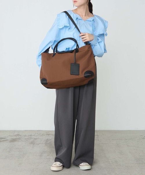 BONLECILL Marche(ボンルシールマルシェ)の「【BONLECILL Marche】2wayクラシックボストンバッグ/キャリーオンボストン(ボストンバッグ・レディース・アイボリー/ブラック/ブラウン・FREE)」の20枚目の写真