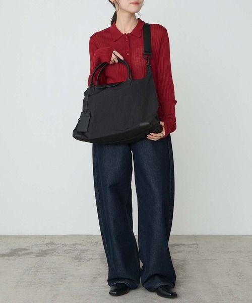 BONLECILL Marche(ボンルシールマルシェ)の「【BONLECILL Marche】2wayクラシックボストンバッグ/キャリーオンボストン(ボストンバッグ・レディース・アイボリー/ブラック/ブラウン・FREE)」の14枚目の写真