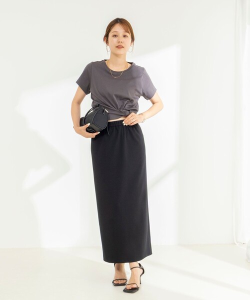 NOLLEY’S(ノーリーズ)の「《ノーリーズオリジナル美容Tシャツ》シルクアミノ酸加工Tシャツ(Tシャツ/カットソー・レディース・チャコールグレー/ホワイト/ベージュ/ブラック/イエロー・38/36)」の6枚目の写真
