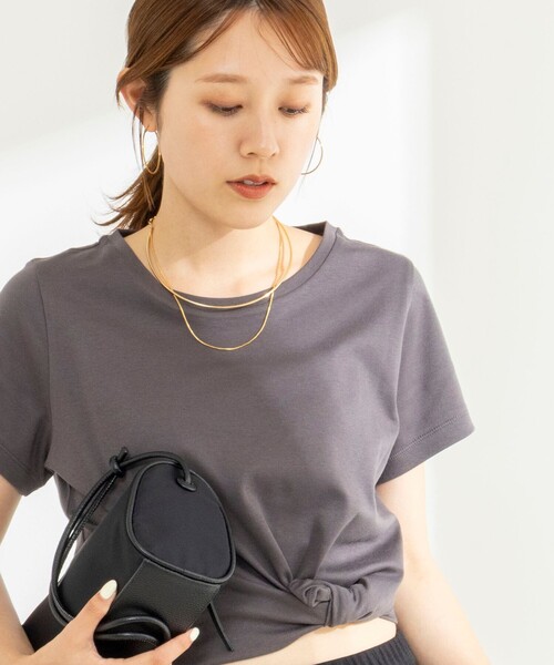NOLLEY’S(ノーリーズ)の「《ノーリーズオリジナル美容Tシャツ》シルクアミノ酸加工Tシャツ(Tシャツ/カットソー・レディース・チャコールグレー/ホワイト/ベージュ/ブラック/イエロー・38/36)」の11枚目の写真