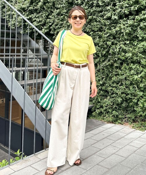 NOLLEY’S(ノーリーズ)の「《ノーリーズオリジナル美容Tシャツ》シルクアミノ酸加工Tシャツ(Tシャツ/カットソー・レディース・チャコールグレー/ホワイト/ベージュ/ブラック/イエロー・38/36)」の15枚目の写真