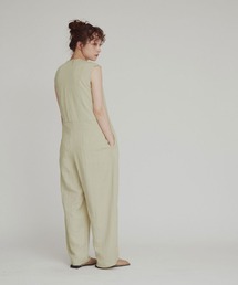 【W:Huku / ドライタッチツイル】Vネック コンビネゾン / Dry-Touch Twill V-Neck Jumpsuit