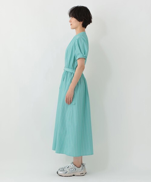 Afternoon Tea(アフタヌーンティー)の「【接触冷感 UVカット 吸水速乾 抗菌防臭】バンセルクールパフスリーブワンピース(ワンピース・レディース・グリーン・MEDIUM)」の3枚目の写真