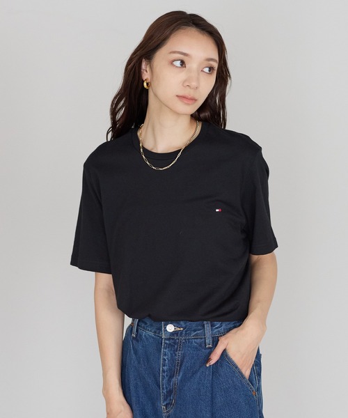 TOMMY HILFIGER(トミーヒルフィガー)の「【TOMMY HILFIGER/トミーヒルフィガー】Core Flag Tee オーバーサイズ フラッグ刺繍 半袖Tシャツ ユニセックス(Tシャツ/カットソー・レディース・ブラック/ネイビー/グレー/ホワイト・L/M/S)」の22枚目の写真