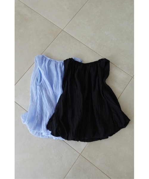 TRUNC（トランクエイティーエイト）の「Sheer Balloon Sleeveless Top（シャツ/ブラウス・レディース・ブルー/ブラック・FREE）」の10枚目の写真