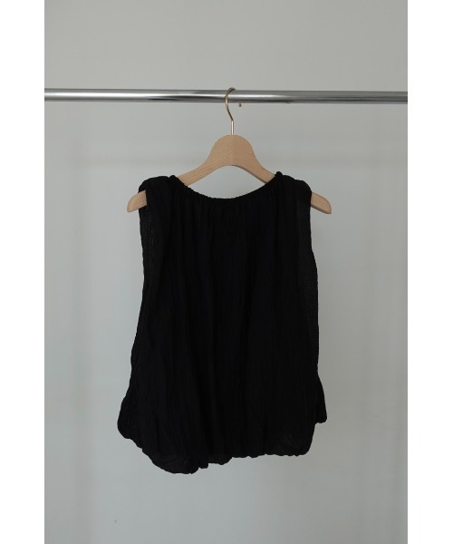 TRUNC（トランクエイティーエイト）の「Sheer Balloon Sleeveless Top（シャツ/ブラウス・レディース・ブルー/ブラック・FREE）」の12枚目の写真