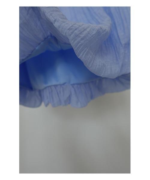TRUNC（トランクエイティーエイト）の「Sheer Balloon Sleeveless Top（シャツ/ブラウス・レディース・ブルー/ブラック・FREE）」の13枚目の写真
