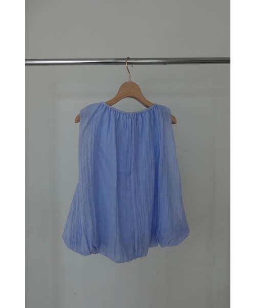 TRUNC（トランクエイティーエイト）の「Sheer Balloon Sleeveless Top（シャツ/ブラウス・レディース・ブルー/ブラック・FREE）」の14枚目の写真
