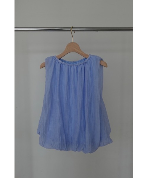 TRUNC（トランクエイティーエイト）の「Sheer Balloon Sleeveless Top（シャツ/ブラウス・レディース・ブルー/ブラック・FREE）」の15枚目の写真