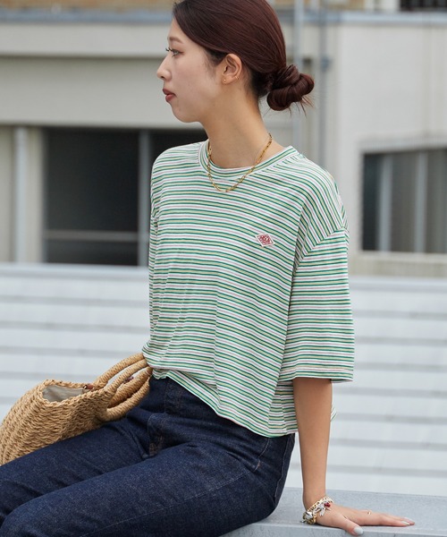 Multi-Stripe Cropped T-Shirt / マルチボーダー クロップド Tシャツ