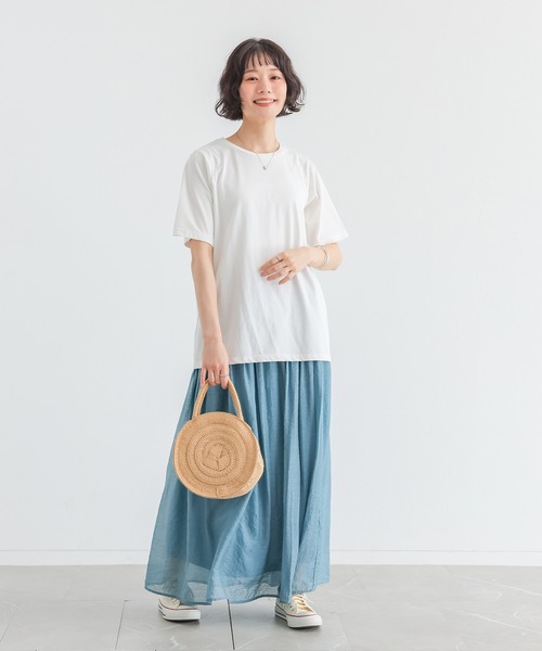 n'OrLABEL(ノアールレーベル)の「【接触冷感】半袖カットソー&レースキャミセット(Tシャツ/カットソー・レディース・アイボリー/ブラック・2/1)」の16枚目の写真
