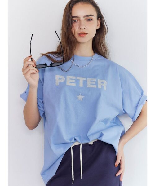Ungrid（アングリッド）の「MY NAME IS PETER別注 PETER STAR T-SHIRTS（Tシャツ/カットソー・レディース・ブルー・FREE）」の2枚目の写真