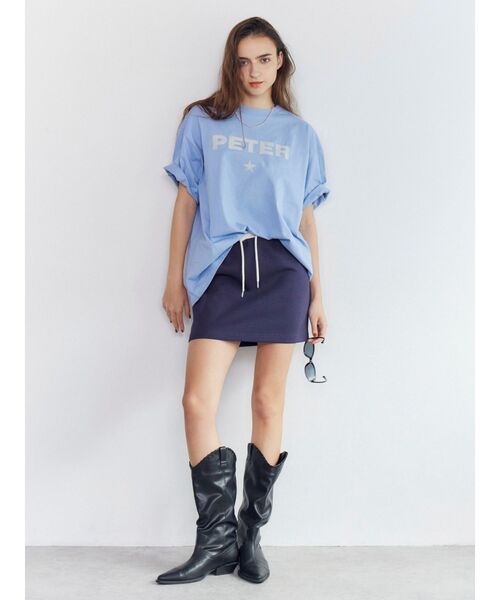 Ungrid（アングリッド）の「MY NAME IS PETER別注 PETER STAR T-SHIRTS（Tシャツ/カットソー・レディース・ブルー・FREE）」の4枚目の写真