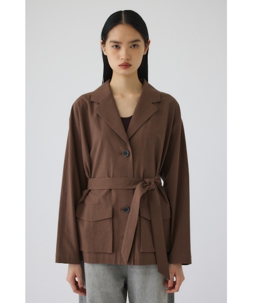 RIM.ARK(リムアーク)の「Linen mix shirt JK(リネンミックスシャツジャケット)(その他アウター・レディース・ホワイト/ブラウン/ブラック・FREE)」の22枚目の写真
