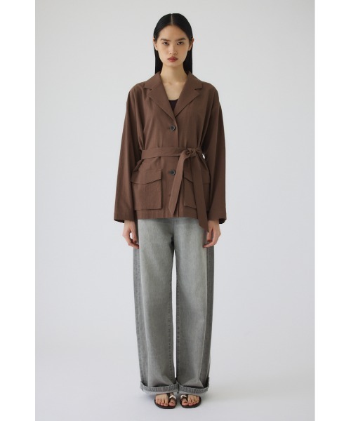 RIM.ARK(リムアーク)の「Linen mix shirt JK(リネンミックスシャツジャケット)(その他アウター・レディース・ホワイト/ブラウン/ブラック・FREE)」の21枚目の写真