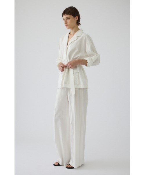 RIM.ARK(リムアーク)の「Linen mix shirt JK(リネンミックスシャツジャケット)(その他アウター・レディース・ホワイト/ブラウン/ブラック・FREE)」の17枚目の写真