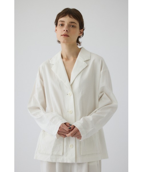 RIM.ARK(リムアーク)の「Linen mix shirt JK(リネンミックスシャツジャケット)(その他アウター・レディース・ホワイト/ブラウン/ブラック・FREE)」の12枚目の写真