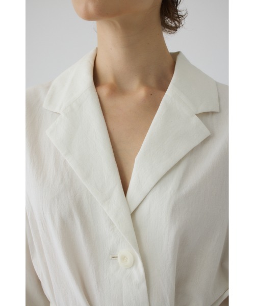 RIM.ARK(リムアーク)の「Linen mix shirt JK(リネンミックスシャツジャケット)(その他アウター・レディース・ホワイト/ブラウン/ブラック・FREE)」の8枚目の写真