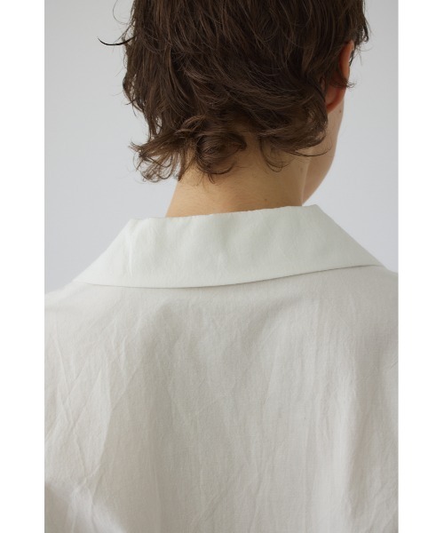 RIM.ARK(リムアーク)の「Linen mix shirt JK(リネンミックスシャツジャケット)(その他アウター・レディース・ホワイト/ブラウン/ブラック・FREE)」の7枚目の写真
