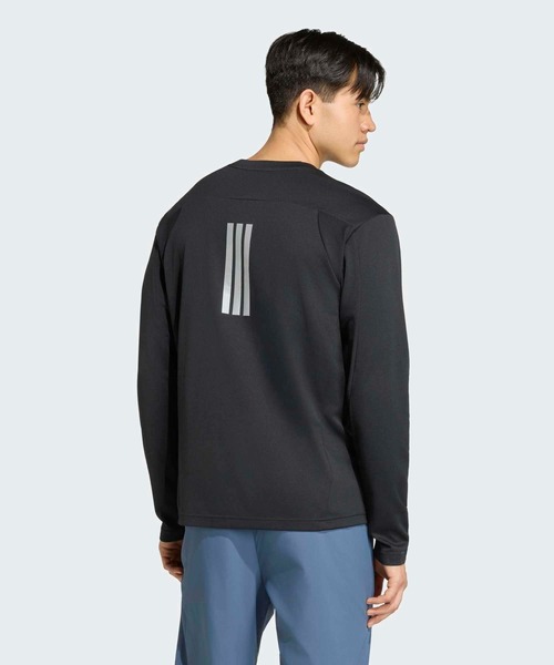 adidas(アディダス)の「TRAINING LONG SLEEVE CARAT T-SHIRT / ロンT / アディダス adidas(Tシャツ/カットソー・メンズ・ブラック・LARGE/X-LARGE/XX-LARGE/3XL/MEDIUM/SMALL/X-SMALL)」の2枚目の写真